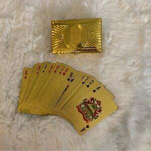 Deck of Playing Cards in Gold Foil Benjamin Franklin